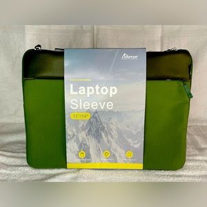 Laptop Sleeve - Green 13-14inch W/ Handles  - MacBook Air HP Dell